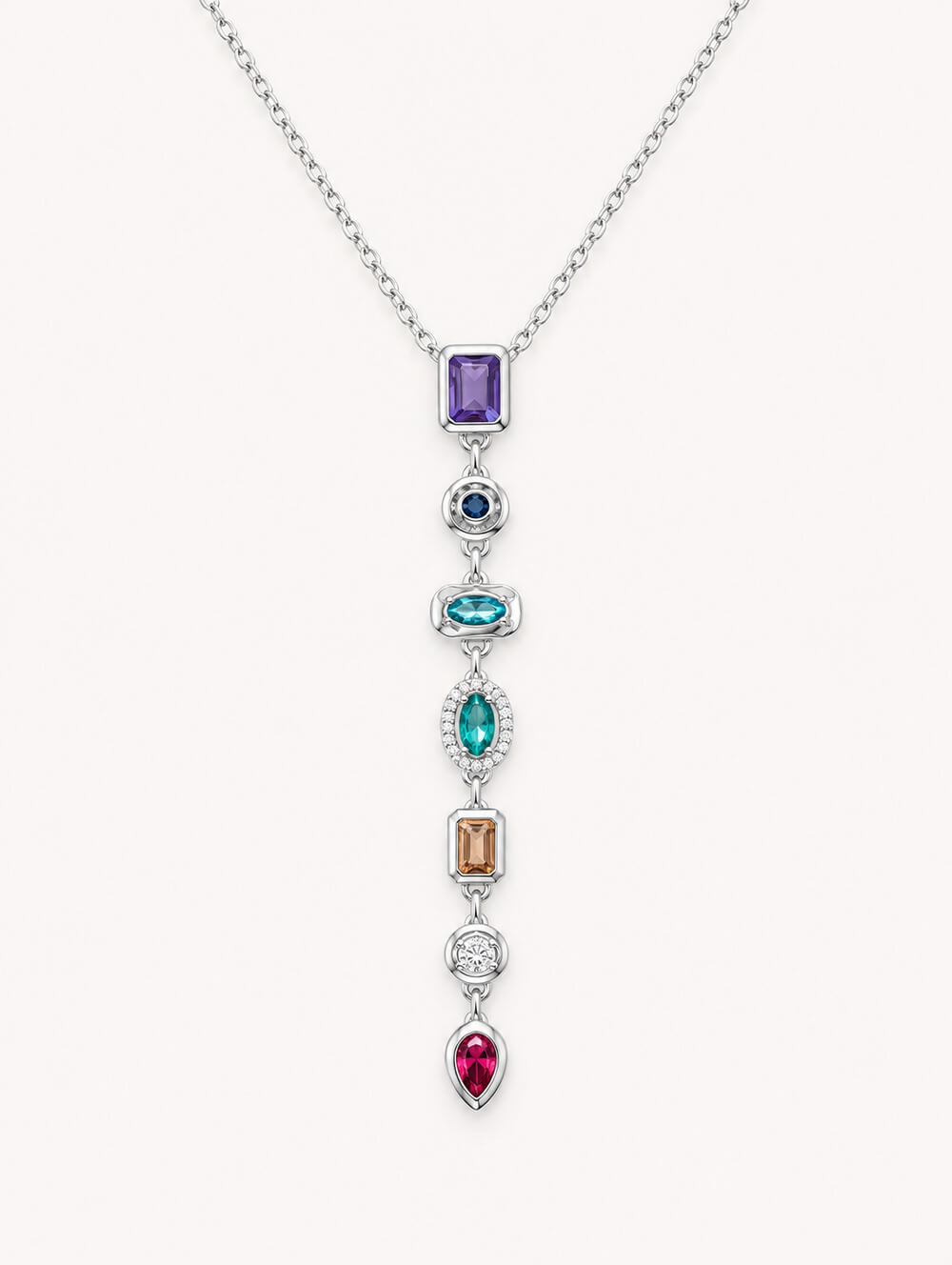Long Colourful Chain Necklace for Women