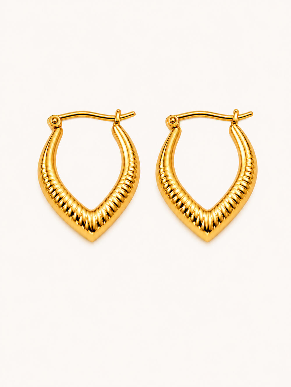 v shape hoop earrings