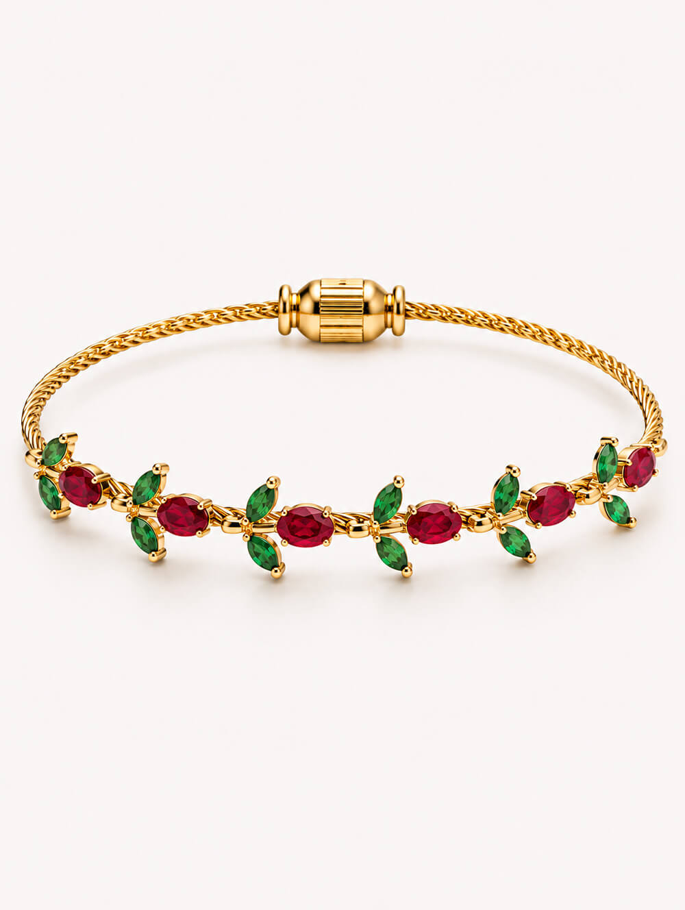 Mini Red Tulip Kada Bracelet for Women