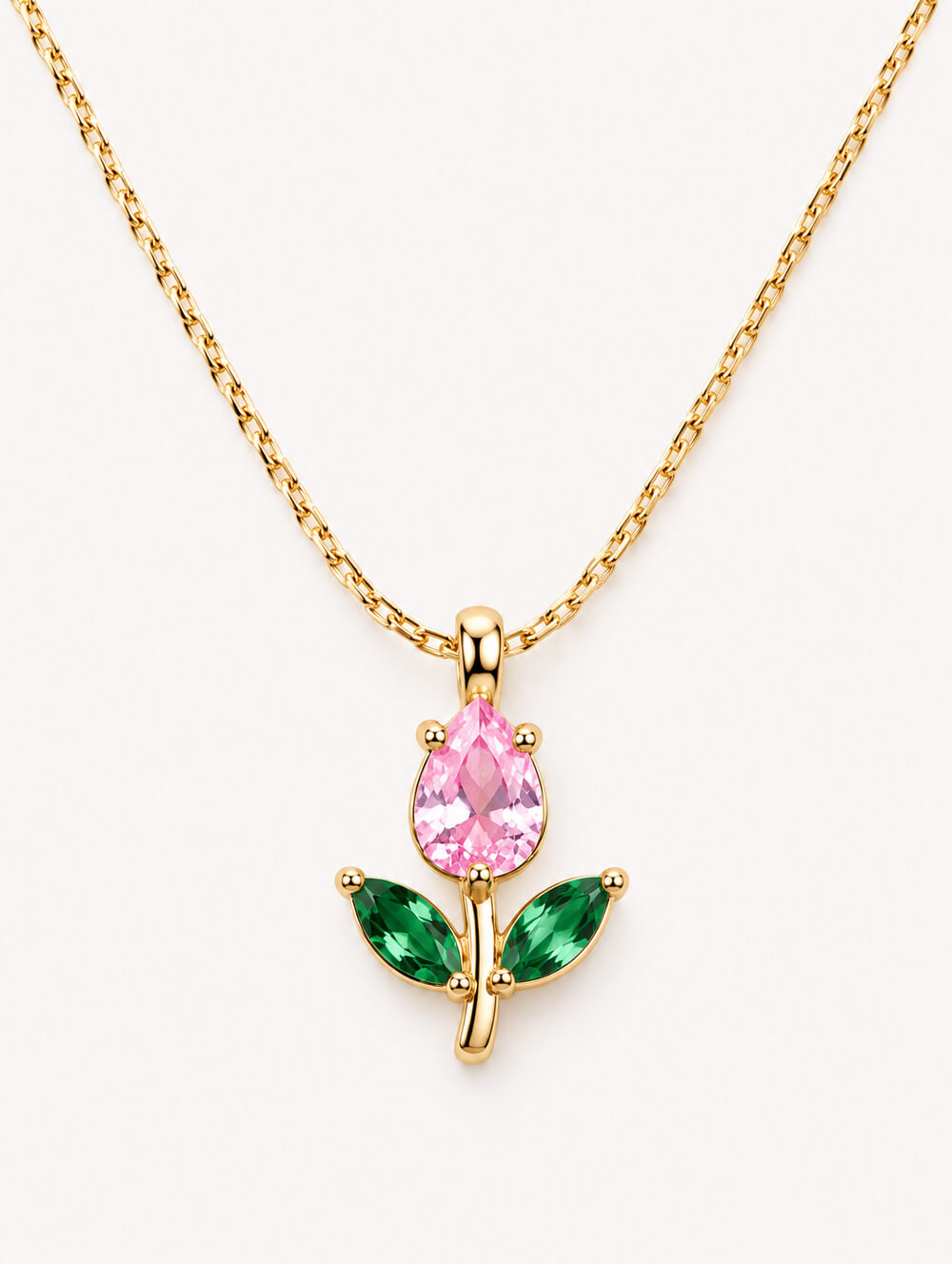 Pink Tulip Necklace