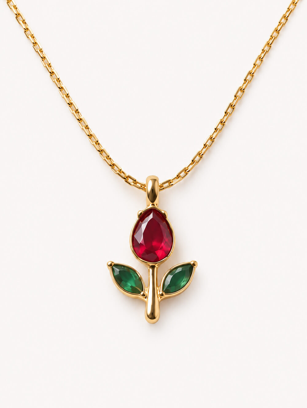 red tulip necklace