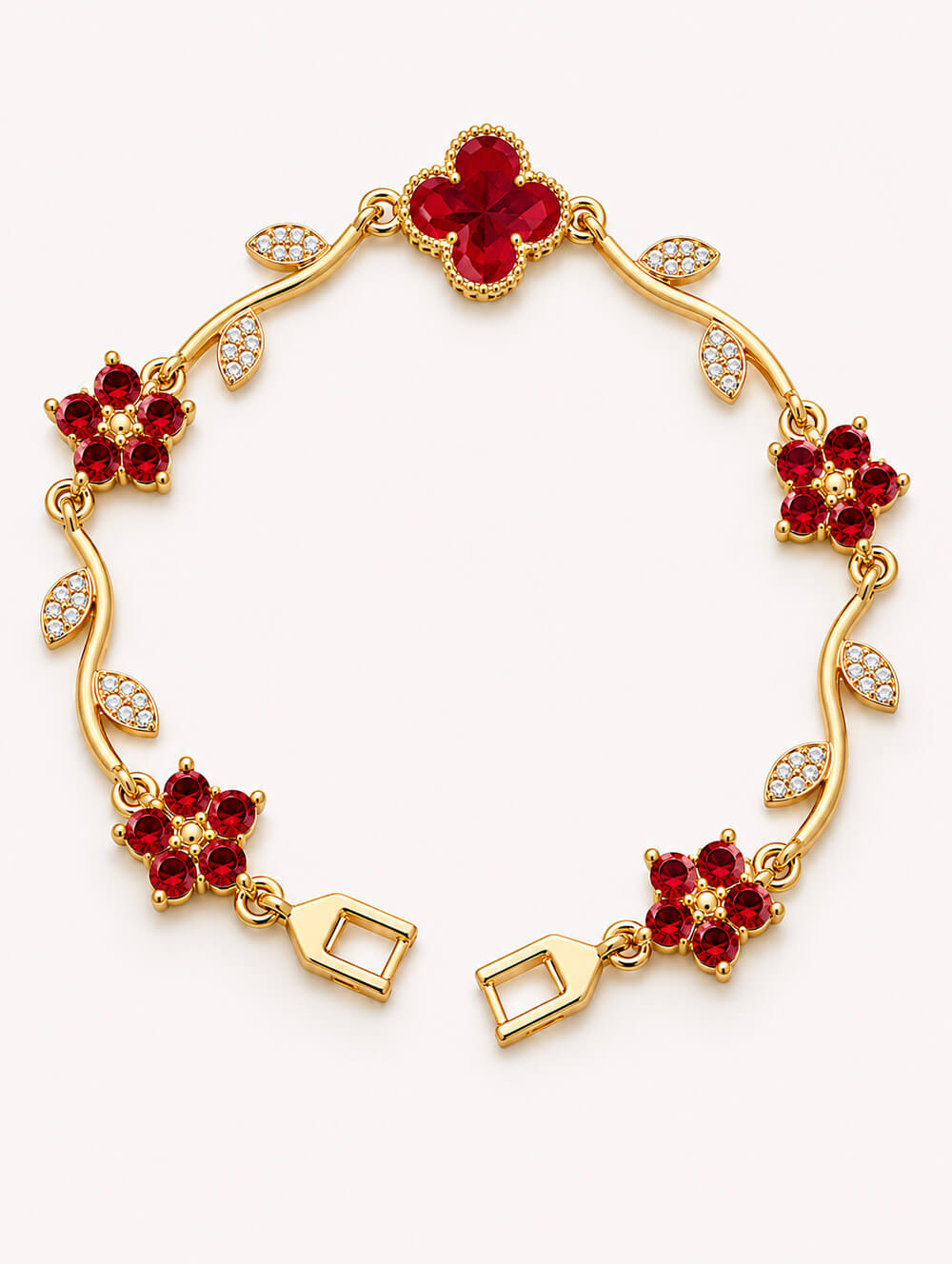 ruby clover bracelet for women